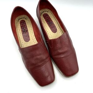Caprice Women's Loafers Size UK 6 /EU 38.5 /US 8 Dark Red/Wine Genuine Leather